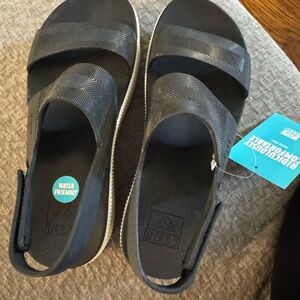 Reef Water Vista Higher Black Sandals Women’s  Size 7